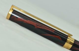 Vintage ST DUPONT Classique Rollerball Pen Laque De Chine Gold Trim 2 3
