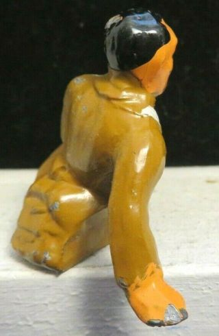 Vintage Barclay Lead Toy Soldier Sitting Wounded Arm In Sling B - 085 4