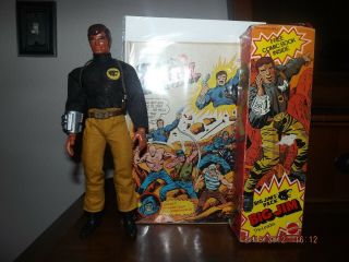Vintage 1975 Mattel Big Jim Wolf Pack Gold Commander Leader 9 " Action Figure.