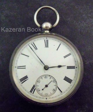 Antique Victorian Solid Silver Fob Pocket Watch 1876 C F Dobson Maidstone