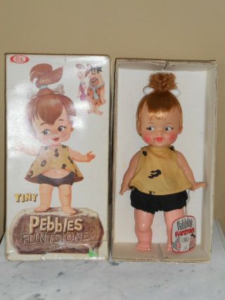 Vintage 1964 Tiny Pebbles Flintstones 11.  5 " Doll Ideal Mib