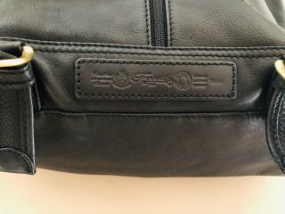 FOSSIL 1954 Black Pebble Leather Vintage Drawstring Backpack 4