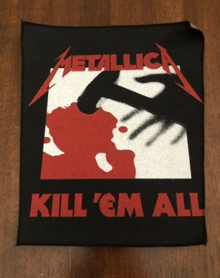 Vtg Metallica Kill Em All Backpatch 80’s Metal Anthrax Megadeth Exodus