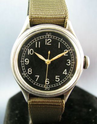 Vintage Bulova A - 11 Hack WW2 US MIlitary Pilots Mens Watch Sterling Silver 1940s 2