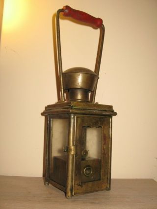 Antique Vintage Yugoslavia Railroad Brass Lantern