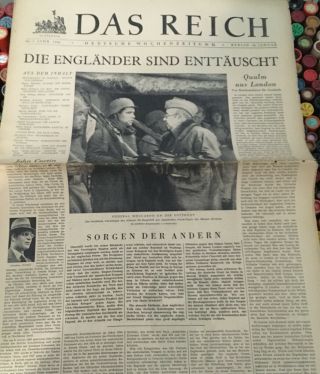 Ww 2 German Newspaper Das Reich In