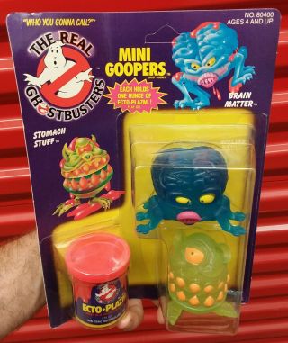 Vintage (kenner 1986) Real Ghostbusters Mini Goopers W/ecto - Plazm Moc Rare