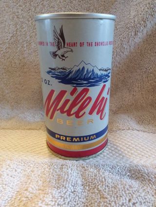 Vintage Mile Hi Beer Can Zip Top 12 Oz Tivoli Brewing Co,  Denver,  Colorado