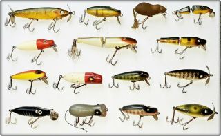 Group Of 15 Vintage Wooden Paw Paw Lures