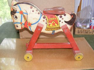 Very Old Wood Riding Horse Fisher Price,  765 Dobbin
