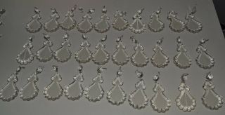 30 Antique Vintage French Pendalogue Chandelier Crystal Prism 4 " Including Bead