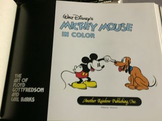 Walt Disney ' s Mickey Mouse In Color - RARE ' Gold Plate ' edition hardback 7