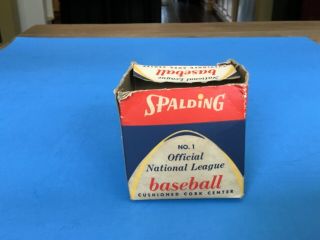 Vintage Spalding Official National League Baseball Warren Giles ' 52 - ' 57 w/Box 5