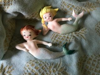 Vintage Mermaid Wall Plaques,  Great Color,