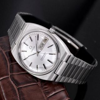 VINTAGE OMEGA SEAMASTER AUTOMATIC SILVER DIAL DAY&DATE DRESS MEN ' S WATCH 5