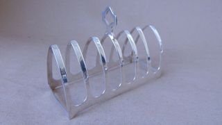 VINTAGE STERLING SILVER SIX - DIVISION TOAST RACK 1933 5