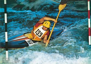 Vintage Poster Munich Summer Olympics 1972 Kayak