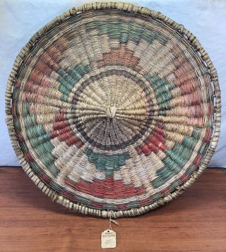Vintage Moki Authentic Antique Native American Hopi Indian Basket N.  E.  Arizona