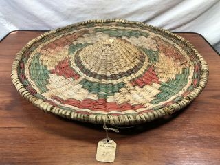 Vintage Moki Authentic Antique Native American Hopi Indian Basket N.  E.  Arizona 2