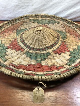 Vintage Moki Authentic Antique Native American Hopi Indian Basket N.  E.  Arizona 3