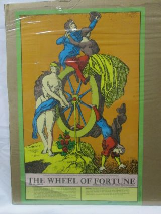 The Wheel Of Fortune Vintage Poster 1970 Tarot Cng422