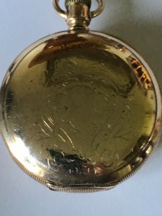 Size 18 Gold Filled Elgin National Watch Company Pocket Watch.  Running