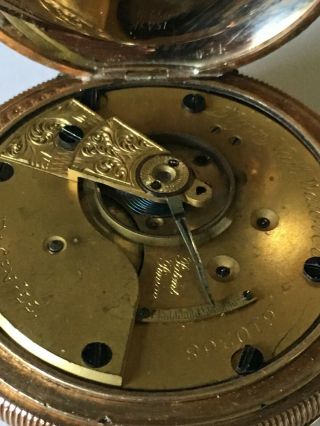 Size 18 Gold filled Elgin National Watch Company pocket watch.  Running 4