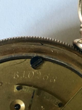 Size 18 Gold filled Elgin National Watch Company pocket watch.  Running 5