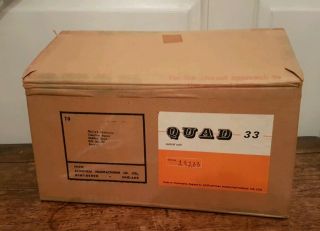 Vintage Quad 33 Pre Amp Control Unit.  Boxed.  Order.  All Wires.  VGC.  Ect. 5