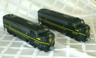 Vintage Kmt - Auburn - Pennsylvania - Rr - 8644 - F - 3 Diesel Locomotive Aa Green Set