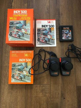 Vintage Boxed Atari 2600 Game Indy 500 & Complete