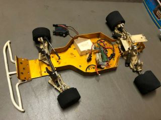 Vintage Team Associated Rc10 Gold Pan Aluminum Chassis Buggy
