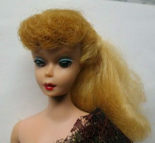 Vintage 1960 ' s Mattel Blonde Ponytail 5 Barbie Doll 3