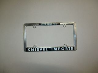 Vintage Rare Vw Knievel Imports License Plate Frame Butte Montana Home Of Evel