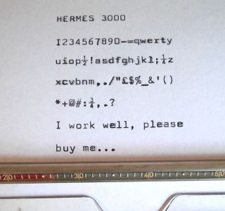 Vintage Hermes 3000 Portable Typewriter and Case Switzerland 2