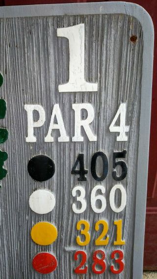 Large Vintage Ramada Carved Painted Wood Golf Course Hole 1 Man Cave Sign Decor 2