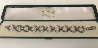Vintage Sterling Silver Pal 925 Link Bracelet 7.  5”