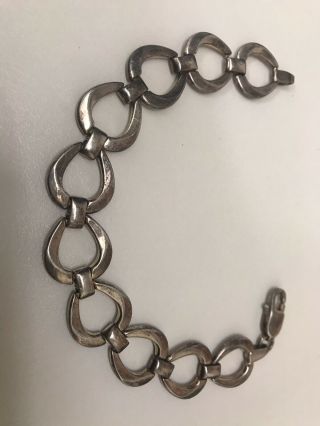 Vintage Sterling Silver PAL 925 Link Bracelet 7.  5” 2