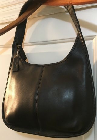 Coach Vintage Black Leather Legacy Shoulder Bag/purse 9025