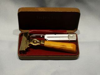 Vintage Schick Injector Safety Razor With Case And Blades