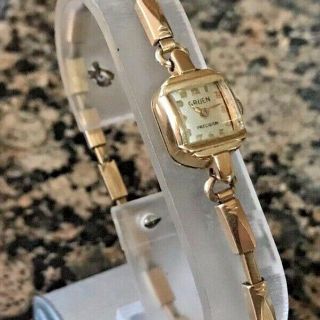 Vintage Gruen 14k Solid Gold Gruen Precision Wrist Watch Veri Thin Women 