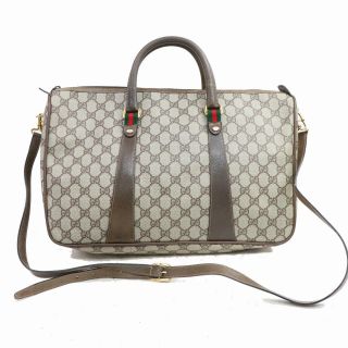 Authentic Vintage Gucci Shoulder Bag Browns Pvc 302940
