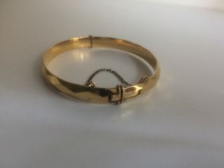 Vintage Retro Rolled Gold 20 Microns Ladies Bangle - 10 Years Guaranteed
