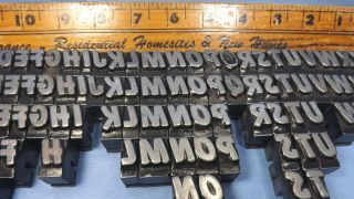 181 Antique LETTERPRESS Metal Print Type Blocks 60pt RARE COMPLETE BALLOON Font 3