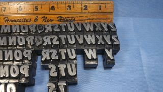 181 Antique LETTERPRESS Metal Print Type Blocks 60pt RARE COMPLETE BALLOON Font 4
