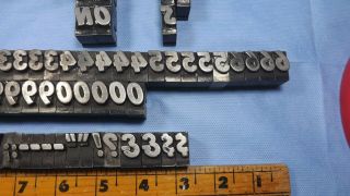 181 Antique LETTERPRESS Metal Print Type Blocks 60pt RARE COMPLETE BALLOON Font 5