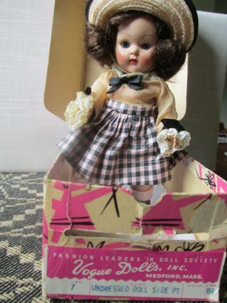 Vintage Vogue Ginny Doll Beryl Painted Lashes,  43 - Non Walker - 1953 - W/ Box