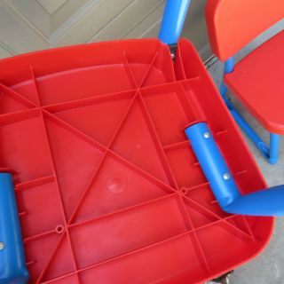 (2) Vintage Fisher Price Arts Crafts Table Replacement Red Chair Set 1985 7