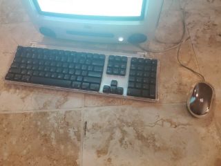 Vintage Apple iMac PowerPC G3/350 M5521 Indigo Blue Computer Mouse/Keyboard 2
