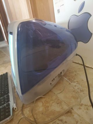 Vintage Apple iMac PowerPC G3/350 M5521 Indigo Blue Computer Mouse/Keyboard 4